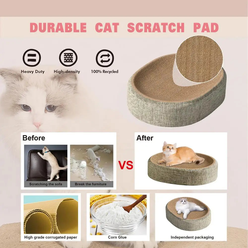 Lunara Scratch Luxury Oval Sisal Cat Scratching Nest