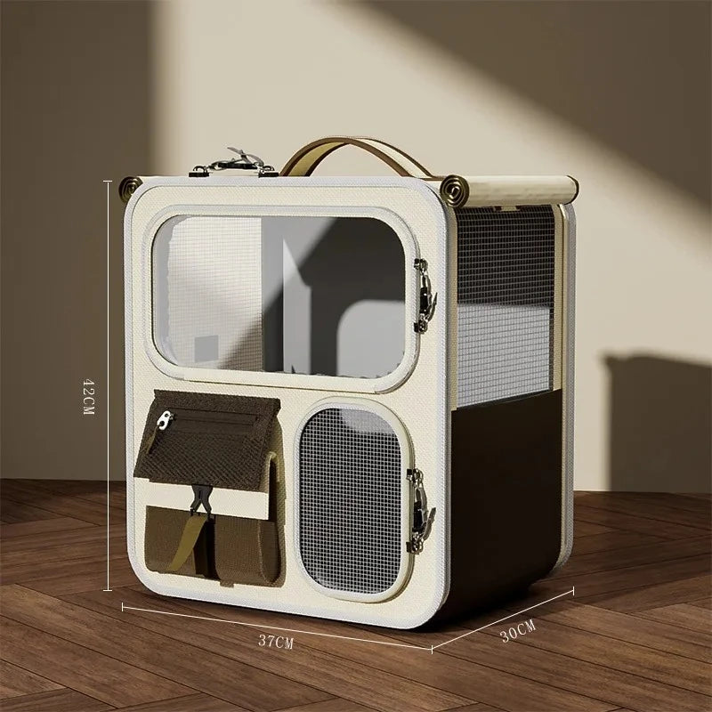 Lunara Roam Cat Carrier with Wheels Ideal for Travel Walking and Camping