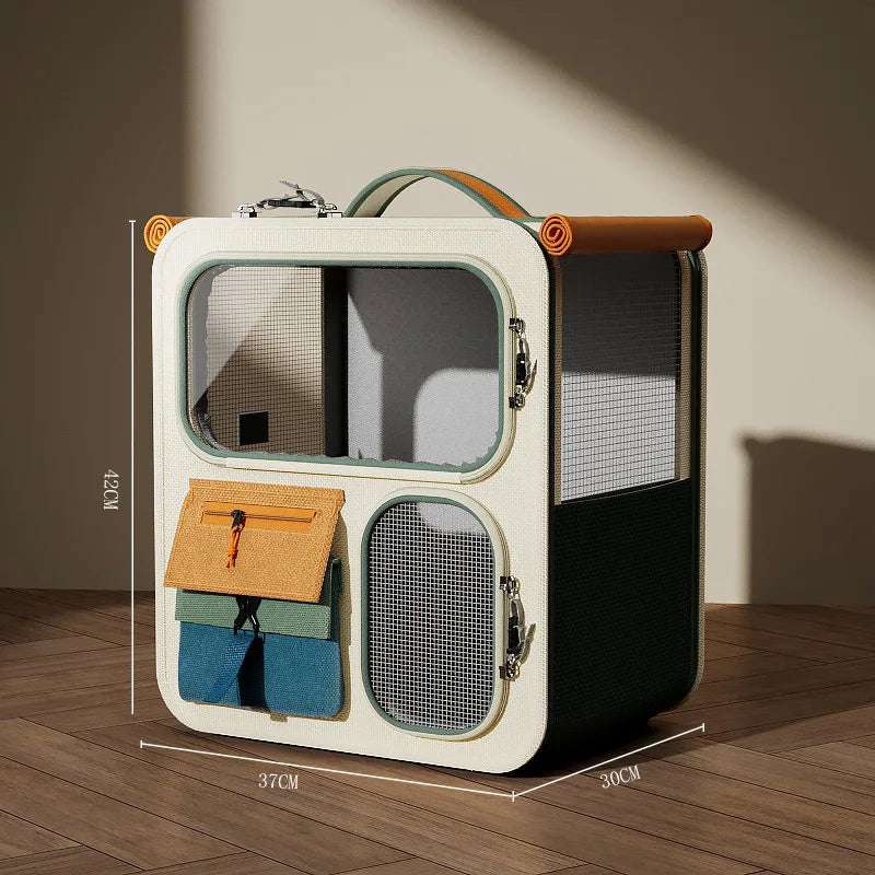 Lunara Roam Cat Carrier with Wheels Ideal for Travel Walking and Camping