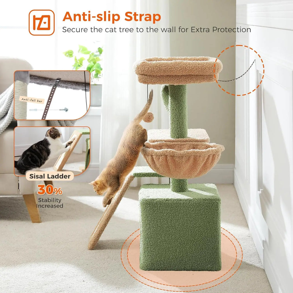 Lunara Cactus Cat Tree — Green