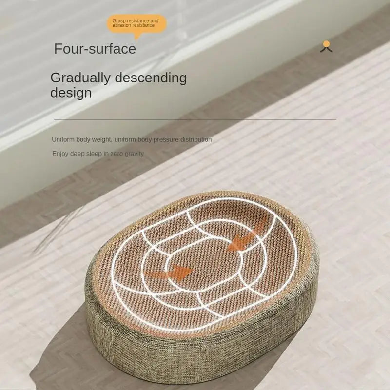 Lunara Scratch Luxury Oval Sisal Cat Scratching Nest