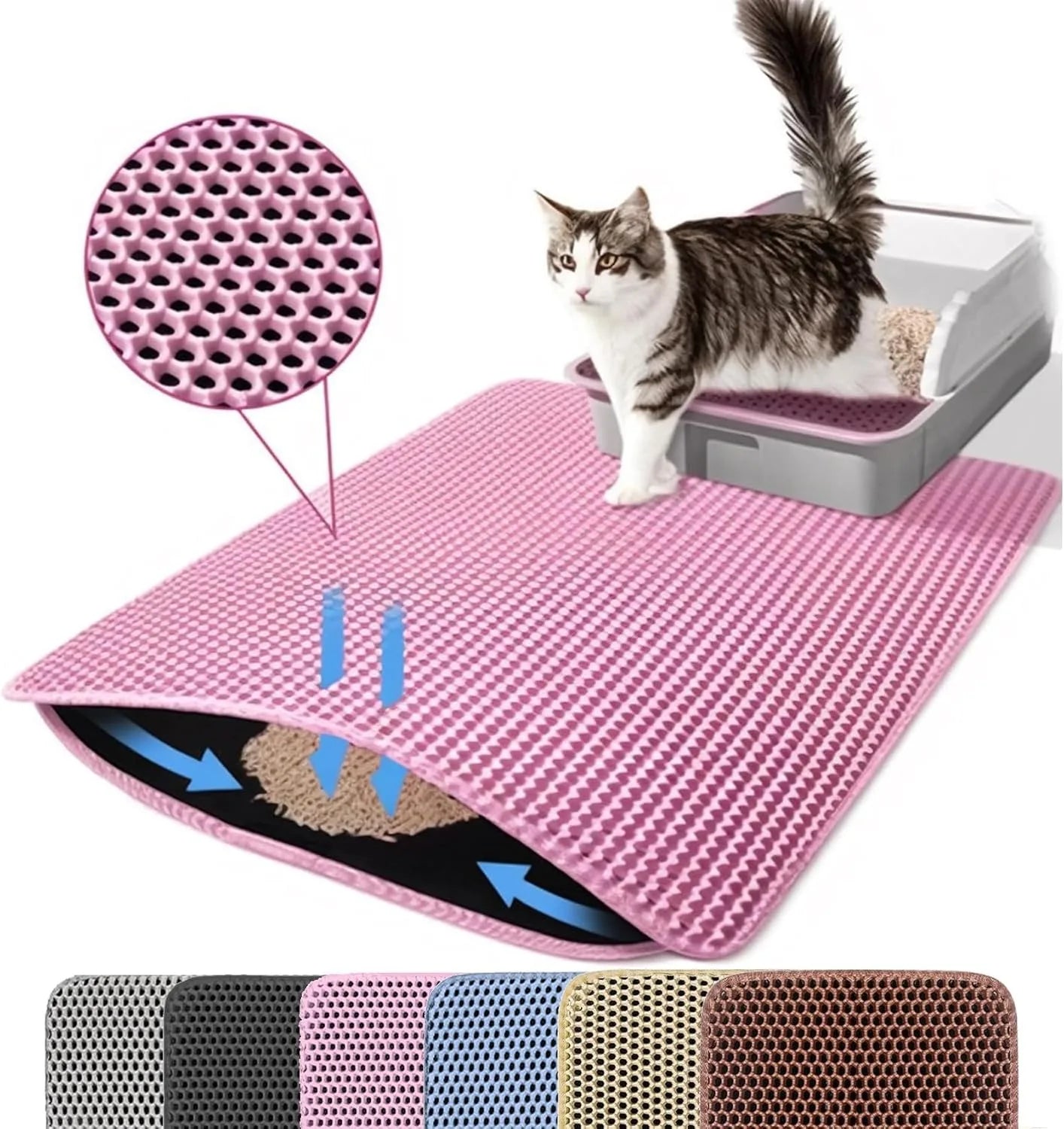 Lunara Litter Mat Double Layer  Non Slip