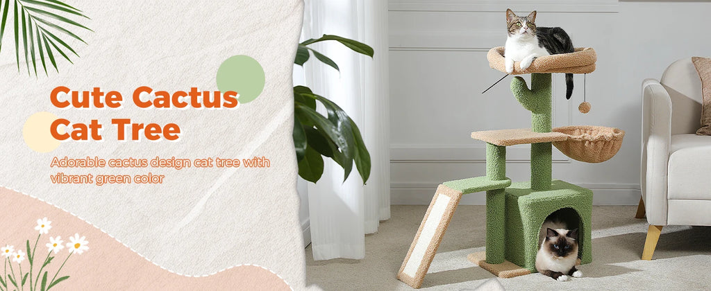 Lunara Cactus Cat Tree — Green