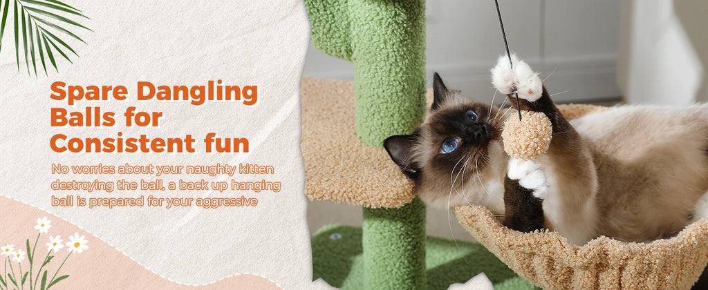Lunara Cactus Cat Tree — Green
