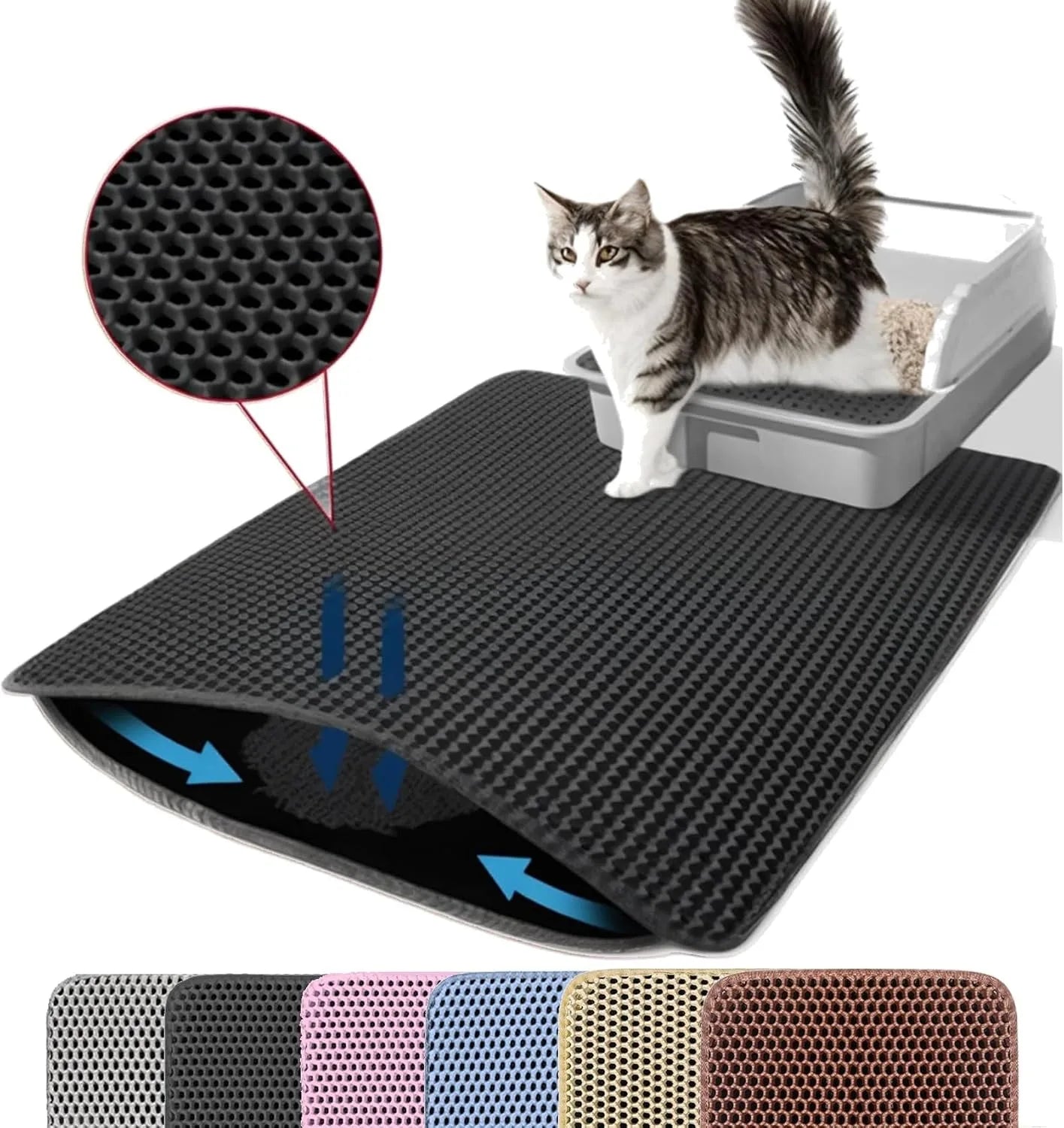 Lunara Litter Mat Double Layer  Non Slip