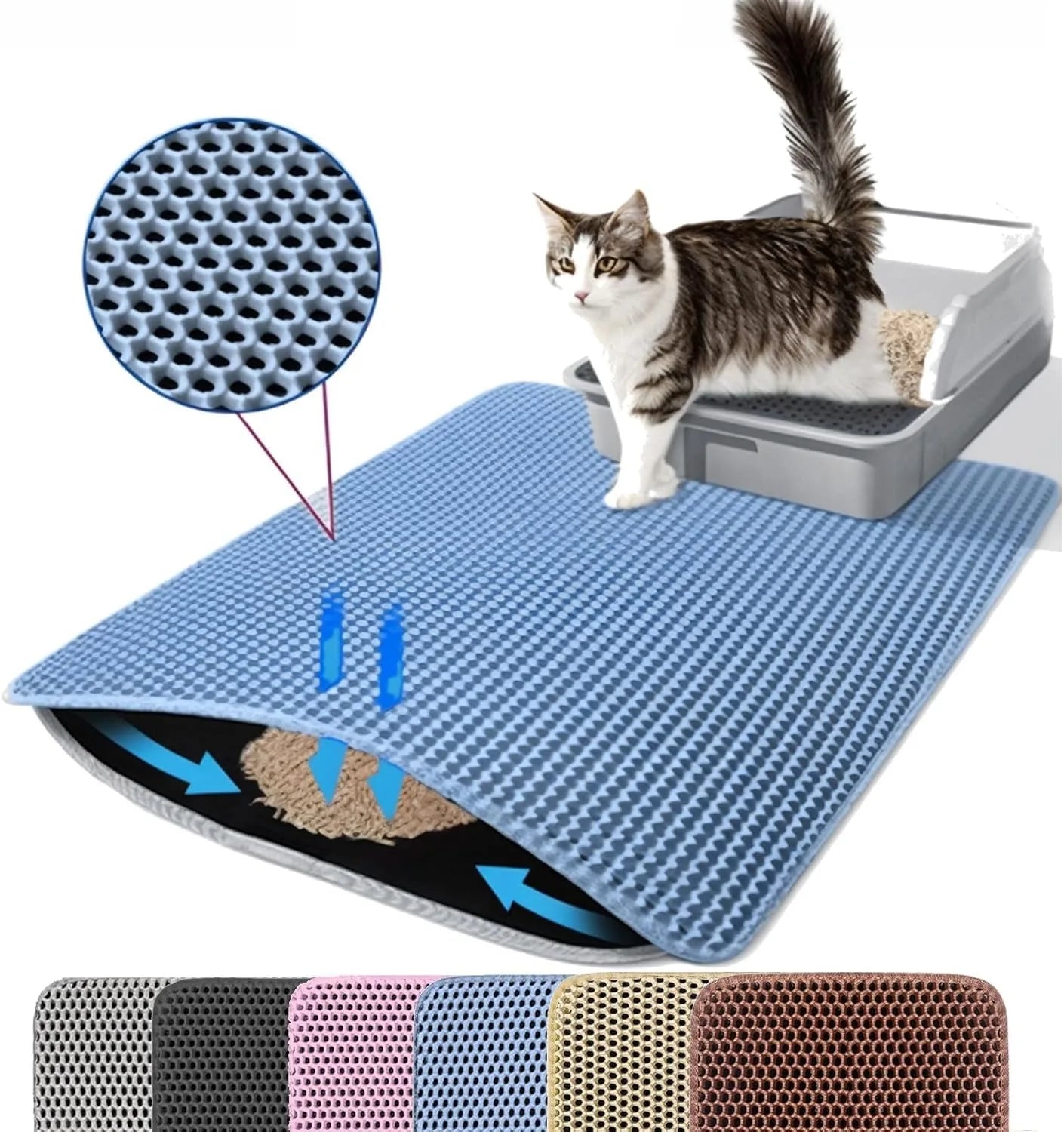 Lunara Litter Mat Double Layer  Non Slip