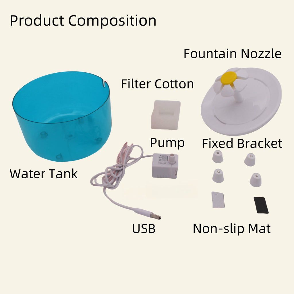Lunara Flow 1.2L Silent Luxury Cat Water Fountain with Filter