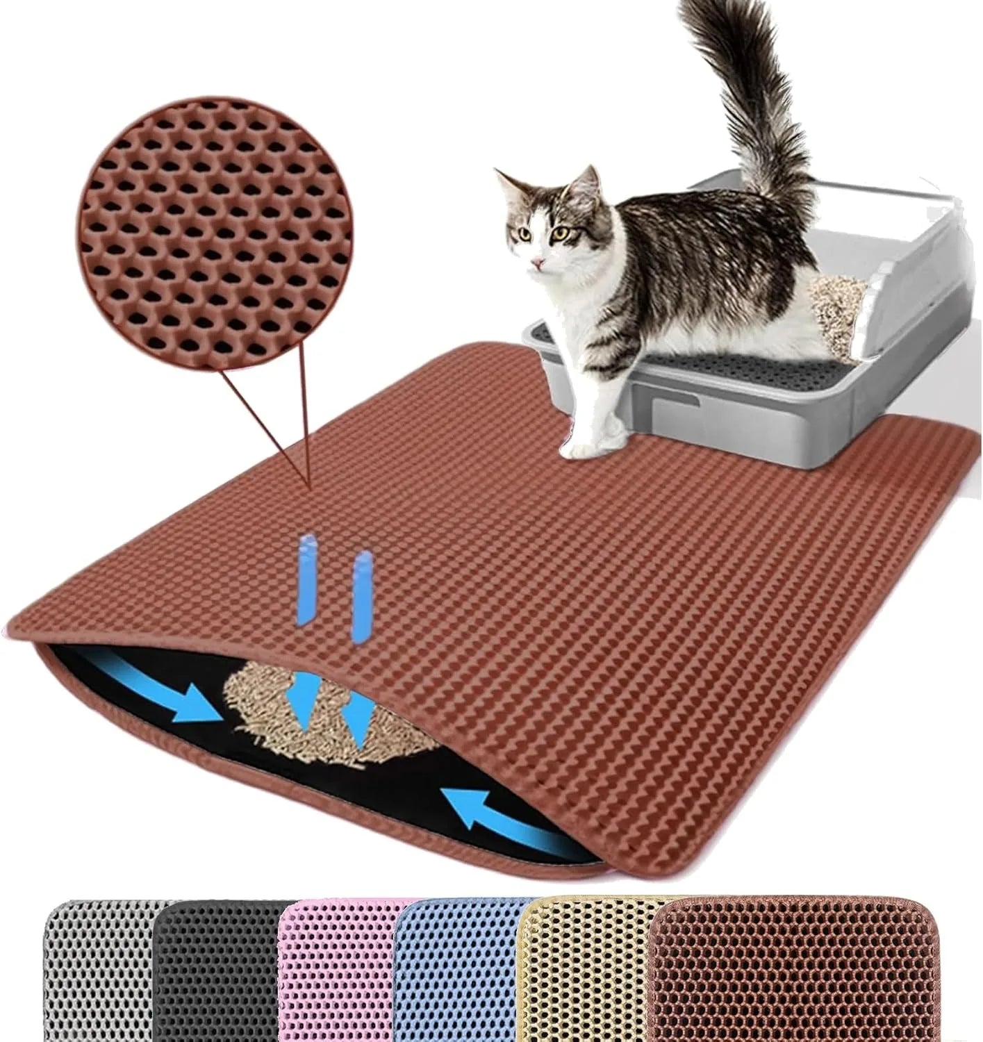 Lunara Litter Mat Double Layer  Non Slip