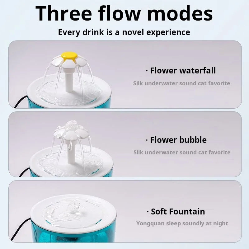 Lunara Flow 1.2L Silent Luxury Cat Water Fountain with Filter