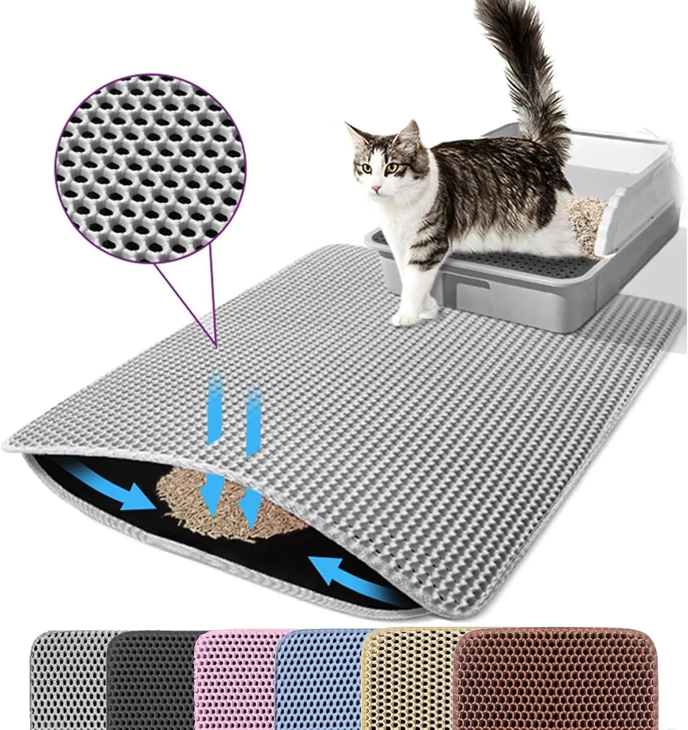 Lunara Litter Mat Double Layer  Non Slip